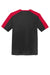 Sport-Tek ST354 Mens Competitor Moisture Wicking Short Sleeve Crewneck T-Shirt Black/True Red Flat Back