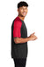 Sport-Tek ST354 Mens Competitor Moisture Wicking Short Sleeve Crewneck T-Shirt Black/True Red Model Side