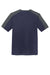 Sport-Tek ST354 Mens Competitor Moisture Wicking Short Sleeve Crewneck T-Shirt True Navy Blue/Iron Grey Flat Back