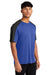 Sport-Tek ST354 Mens Competitor Moisture Wicking Short Sleeve Crewneck T-Shirt True Royal Blue/Black Model 3q