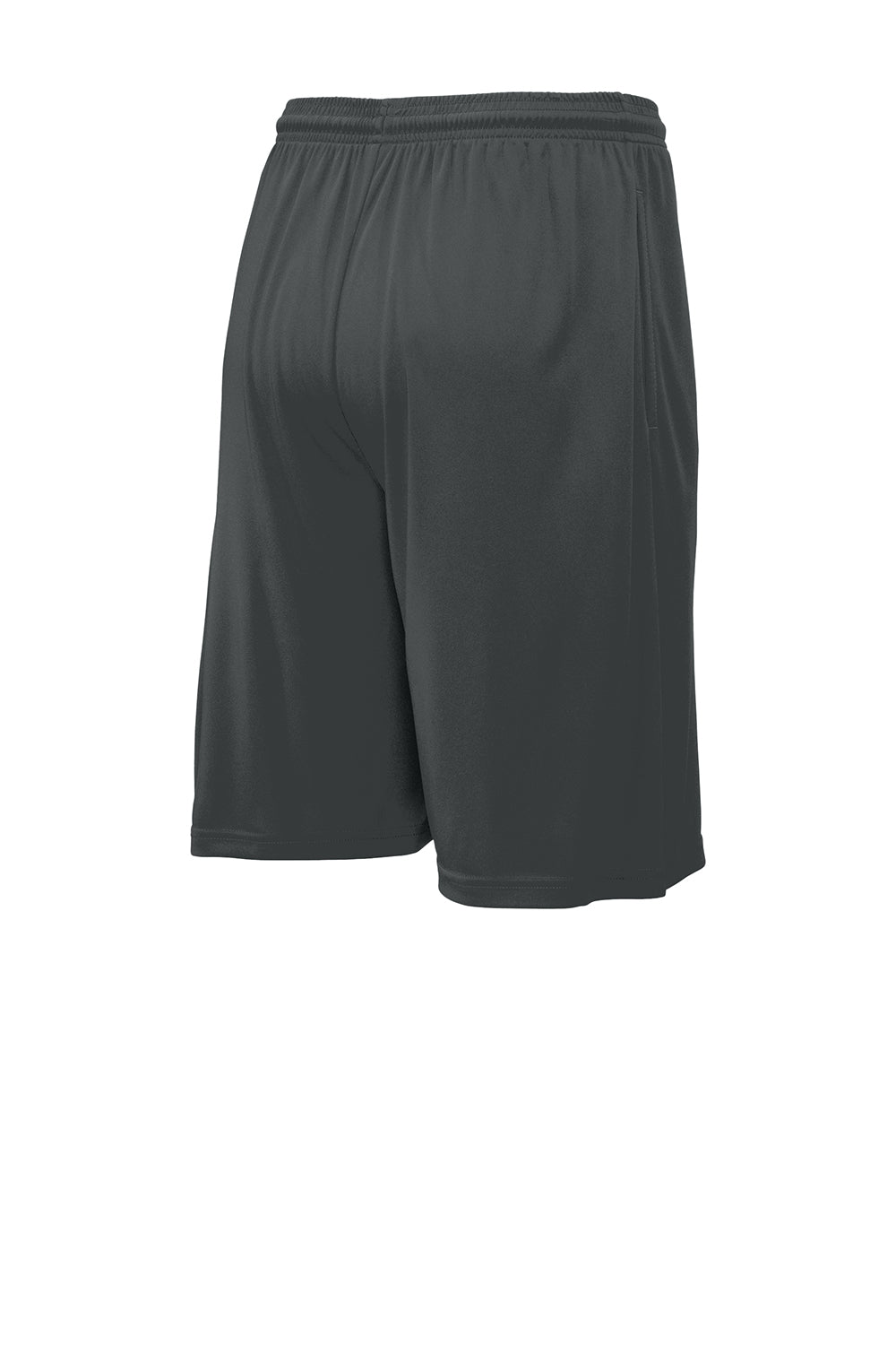 Sport-Tek ST355P Mens Competitor Moisture Wicking Shorts w/ Pockets Iron Grey Flat Back