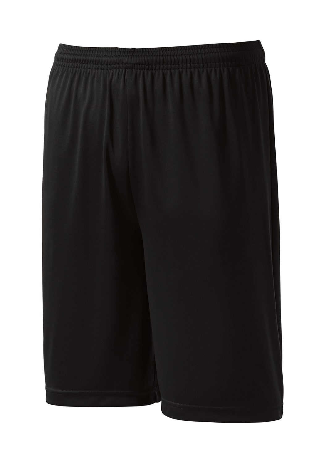 Sport-Tek ST355 Mens Competitor Moisture Wicking Shorts Black Flat Front