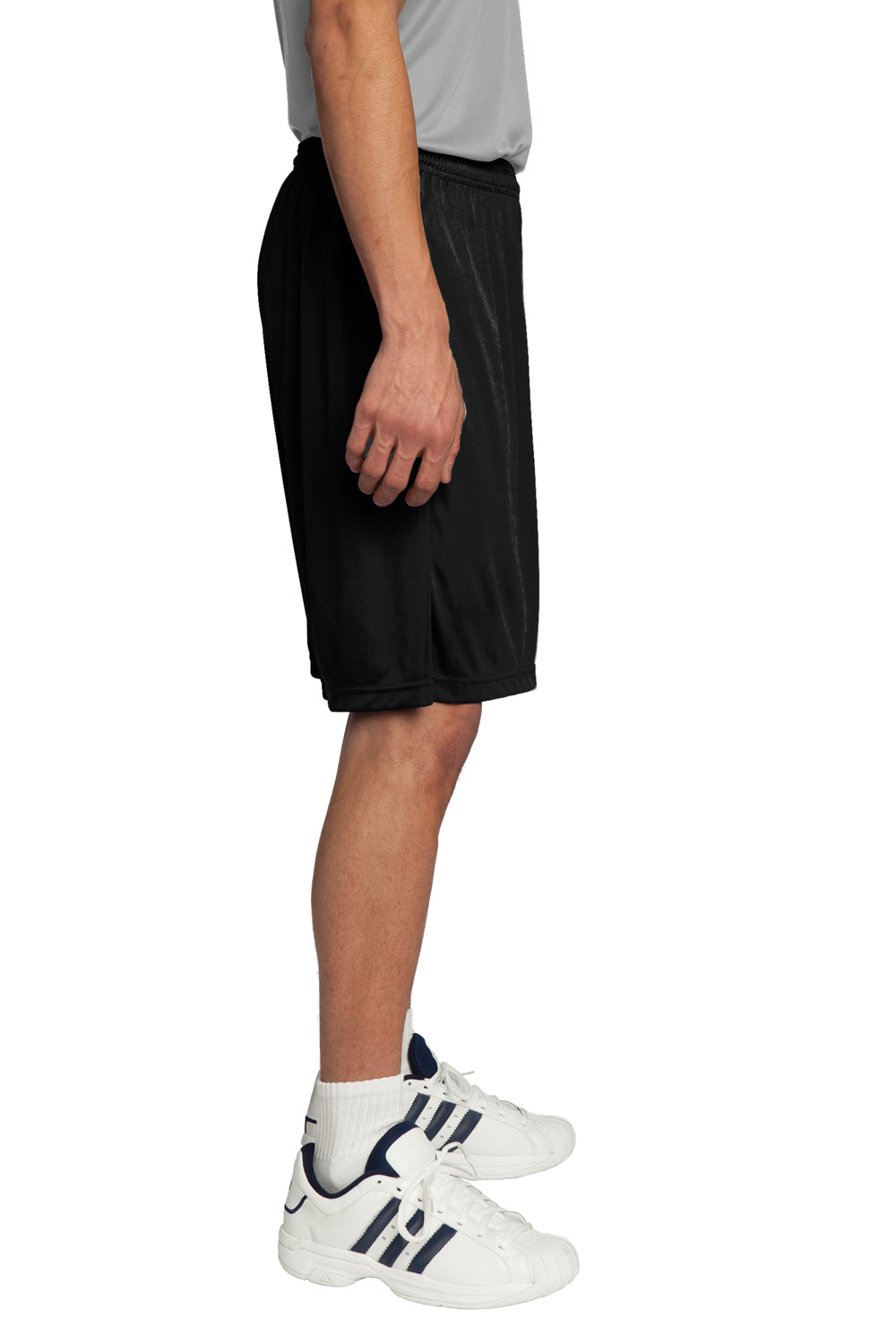 Sport-Tek ST355 Mens Competitor Moisture Wicking Shorts Black Model Side