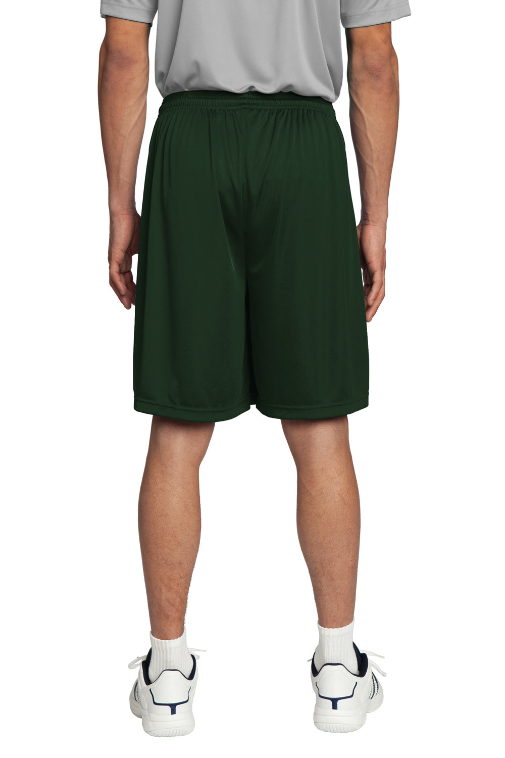 Sport-Tek ST355 Mens Competitor Moisture Wicking Shorts Forest Green Model Back