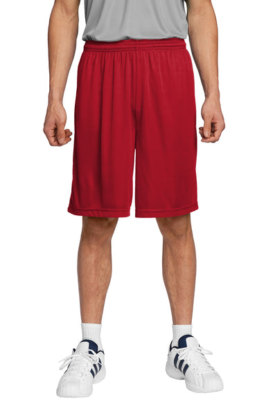 Sport-Tek ST355 Mens Competitor Moisture Wicking Shorts True Red Model Front