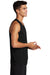 Sport-Tek ST356 Mens Competitor Moisture Wicking Tank Top Black Model Side