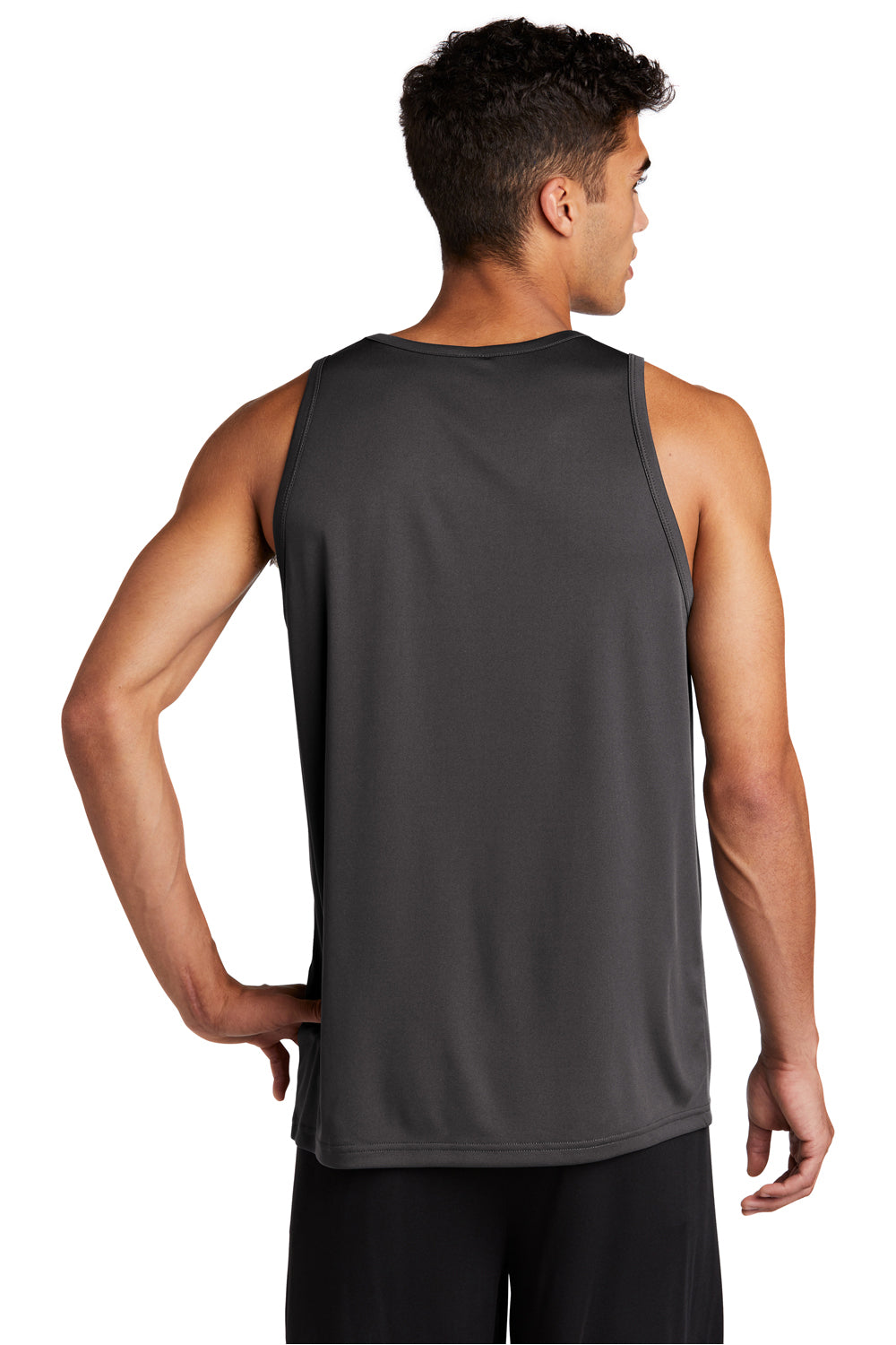 Sport-Tek ST356 Mens Competitor Moisture Wicking Tank Top Iron Grey Model Back