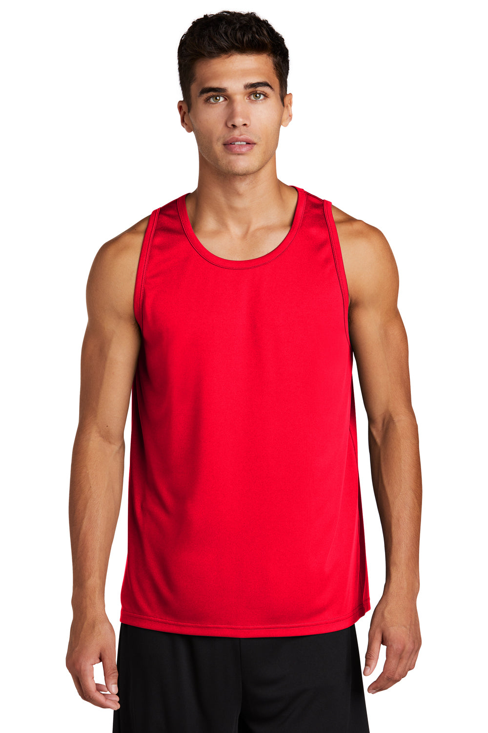 Sport-Tek ST356 Mens Competitor Moisture Wicking Tank Top True Red Model Front