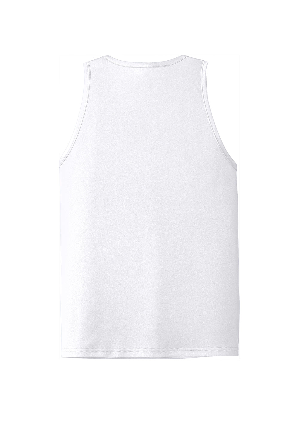 Sport-Tek ST356 Mens Competitor Moisture Wicking Tank Top White Flat Back