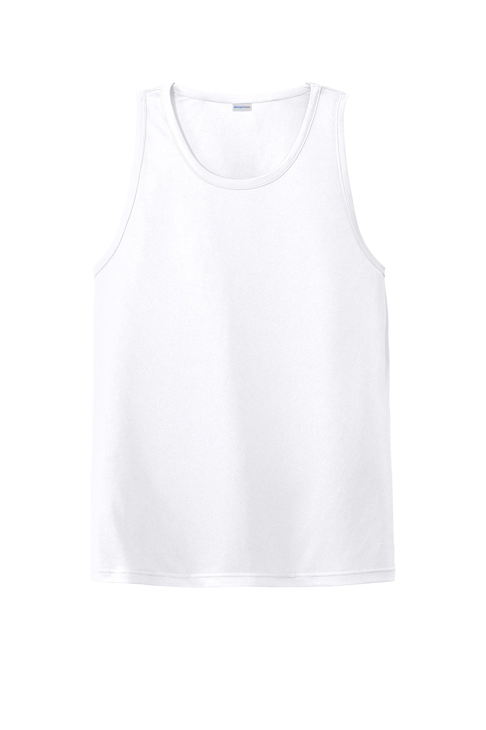 Sport-Tek ST356 Mens Competitor Moisture Wicking Tank Top White Flat Front