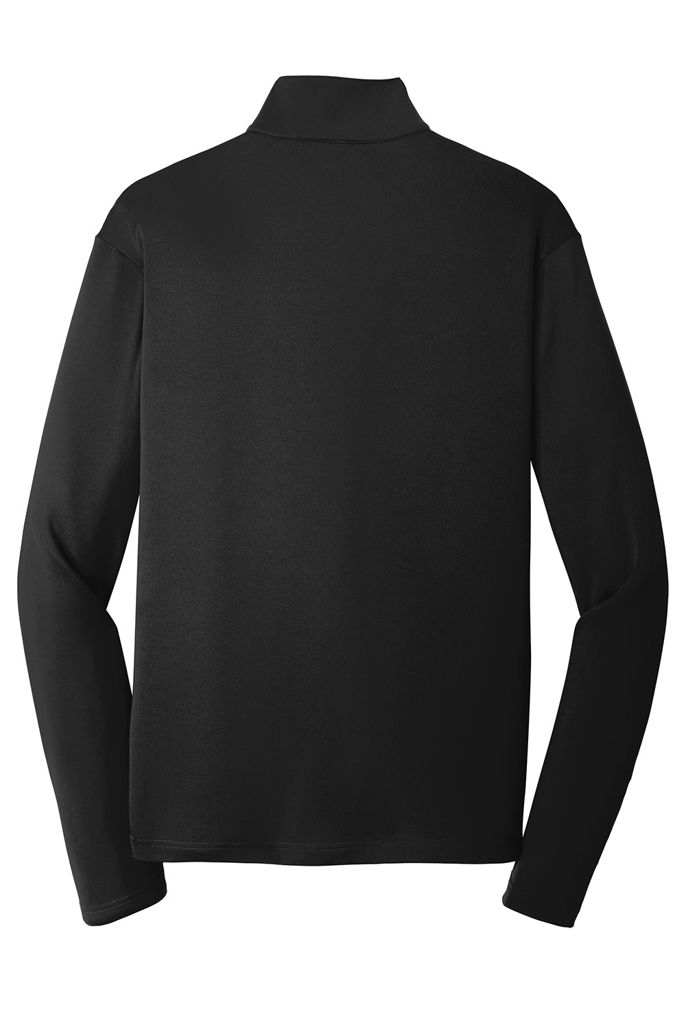 Sport-Tek ST357 Mens Competitor Moisture Wicking 1/4 Zip Sweatshirt Black Flat Back