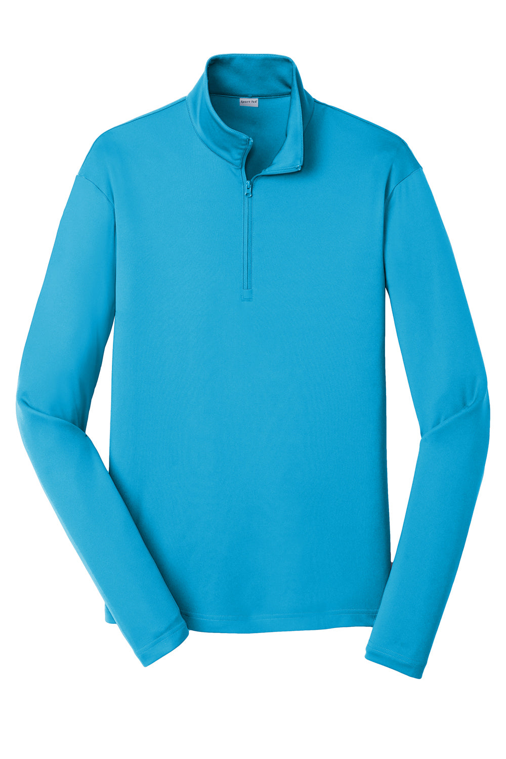 Sport-Tek ST357 Mens Competitor Moisture Wicking 1/4 Zip Sweatshirt Atomic Blue Flat Front