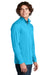 Sport-Tek ST357 Mens Competitor Moisture Wicking 1/4 Zip Sweatshirt Atomic Blue Model Side