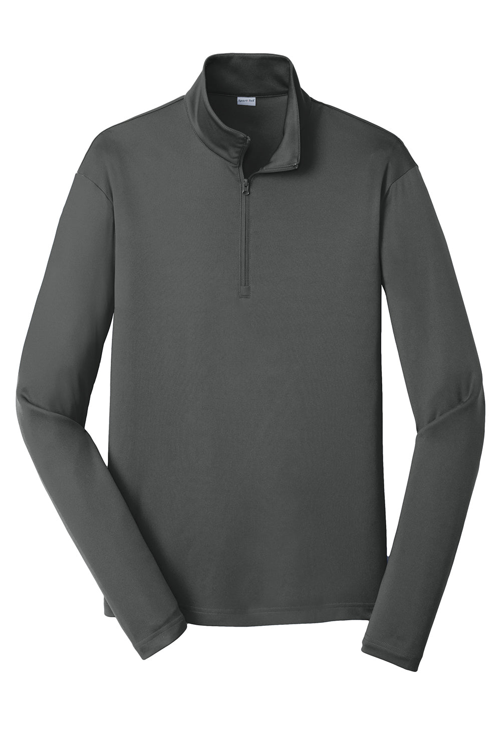 Sport-Tek ST357 Mens Competitor Moisture Wicking 1/4 Zip Sweatshirt Iron Grey Flat Front