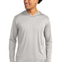 Sport-Tek Mens Competitor Moisture Wicking Long Sleeve Hooded T-Shirt Hoodie - Silver Grey