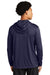 Sport-Tek ST358 Mens Competitor Moisture Wicking Long Sleeve Hooded T-Shirt Hoodie True Navy Blue Model Back