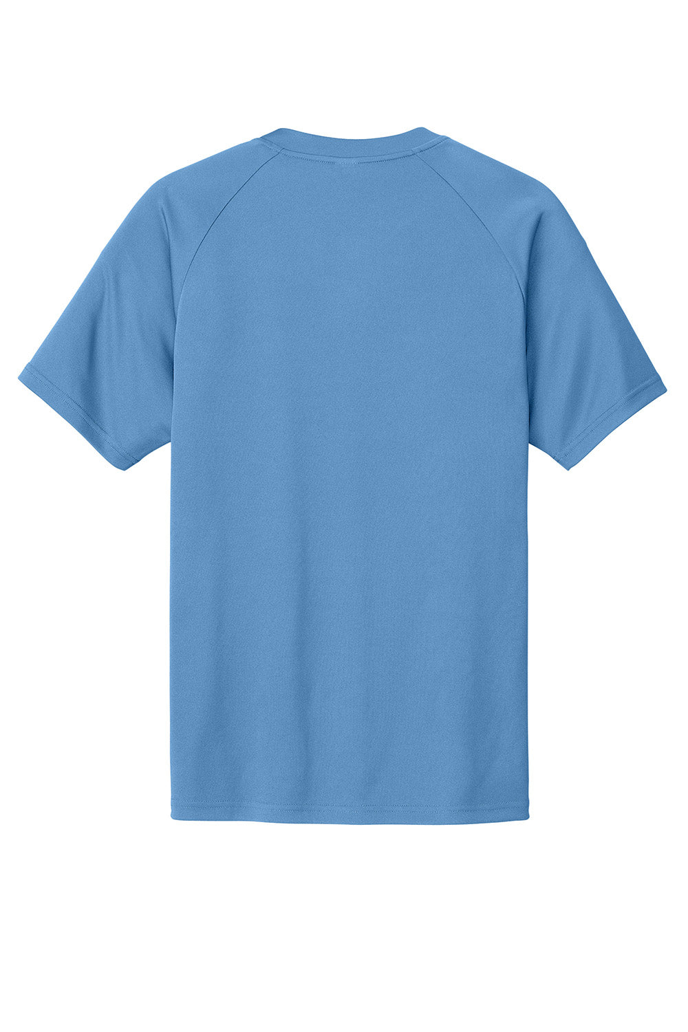 Sport-Tek ST359 Mens PosiCharge Competitor 2 Button Short Sleeve Henley Carolina Blue Flat Back