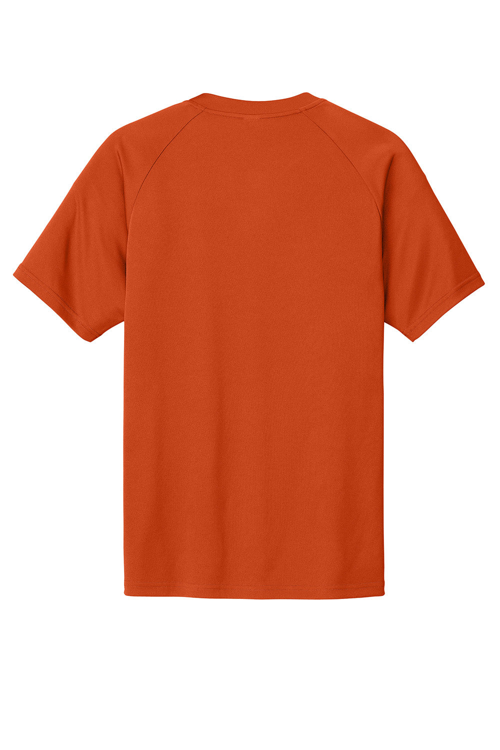 Sport-Tek ST359 Mens PosiCharge Competitor 2 Button Short Sleeve Henley Deep Orange Flat Back