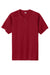 Sport-Tek ST359 Mens PosiCharge Competitor 2 Button Short Sleeve Henley Deep Red Flat Front