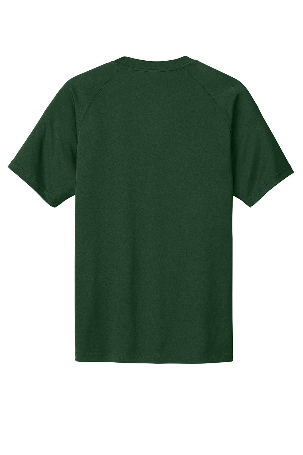 Sport-Tek ST359 Mens PosiCharge Competitor 2 Button Short Sleeve Henley Forest Green Flat Back