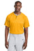 Sport-Tek ST359 Mens PosiCharge Competitor 2 Button Short Sleeve Henley Gold Model Front