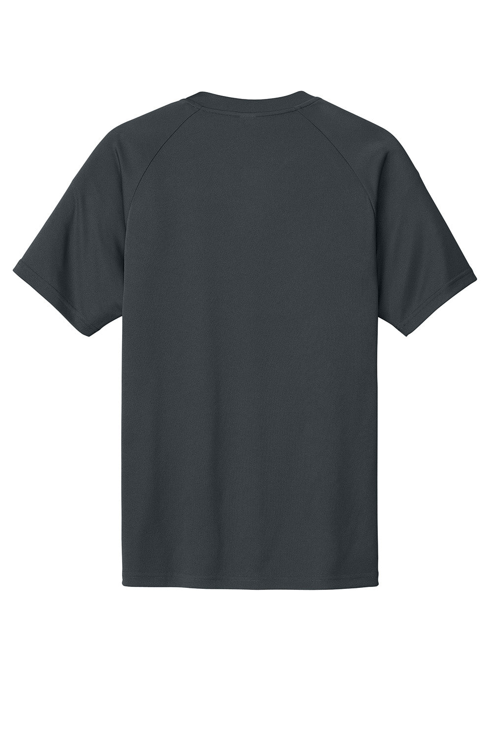 Sport-Tek ST359 Mens PosiCharge Competitor 2 Button Short Sleeve Henley Iron Grey Flat Back