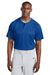 Sport-Tek ST359 Mens PosiCharge Competitor 2 Button Short Sleeve Henley True Royal Blue Model Front