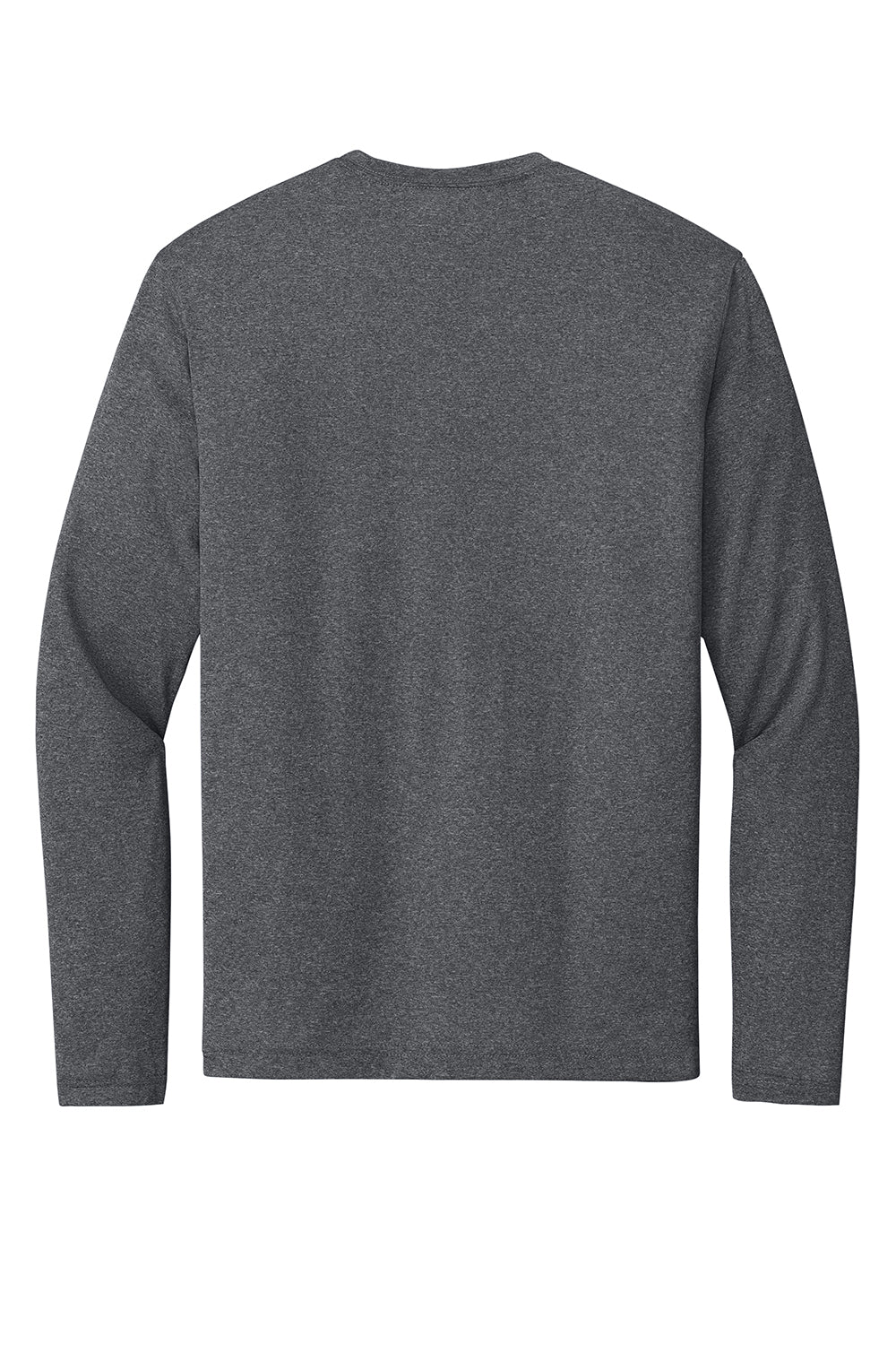 Sport-Tek ST360LS Mens Contender Heather Moisture Wicking Long Sleeve Crewneck T-Shirt Heather Graphite Grey Flat Back