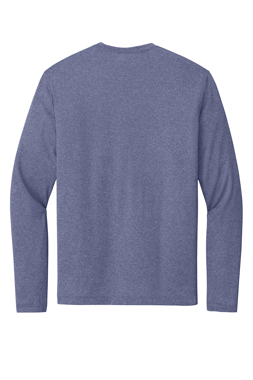 Sport-Tek ST360LS Mens Contender Heather Moisture Wicking Long Sleeve Crewneck T-Shirt Heather True Navy Blue Flat Back