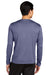 Sport-Tek ST360LS Mens Contender Heather Moisture Wicking Long Sleeve Crewneck T-Shirt Heather True Navy Blue Model Back