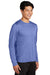 Sport-Tek ST360LS Mens Contender Heather Moisture Wicking Long Sleeve Crewneck T-Shirt Heather True Royal Blue Model 3q