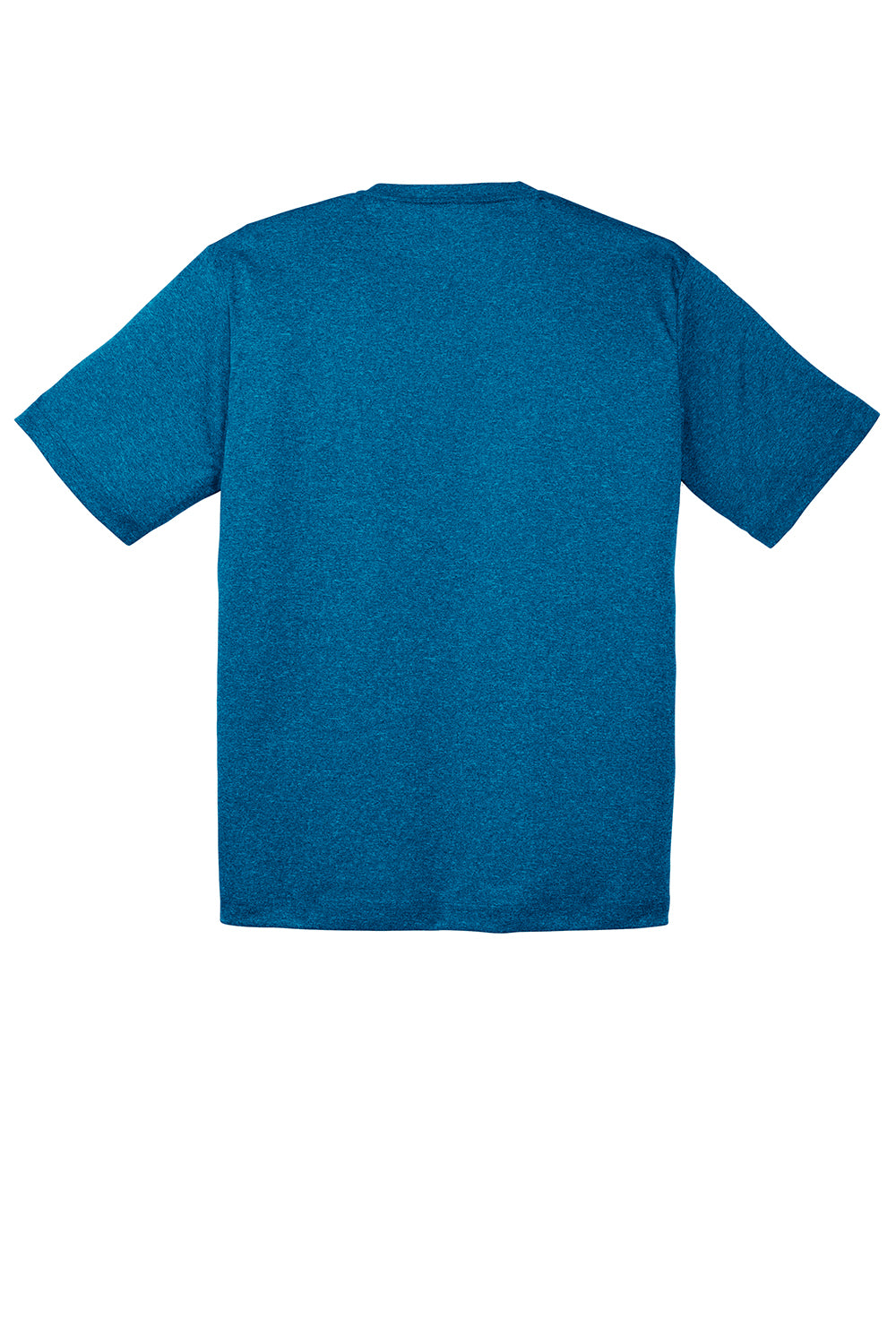 Sport-Tek ST360/TST360 Mens Contender Heather Moisture Wicking Short Sleeve Crewneck T-Shirt Heather Blue Wake Flat Back