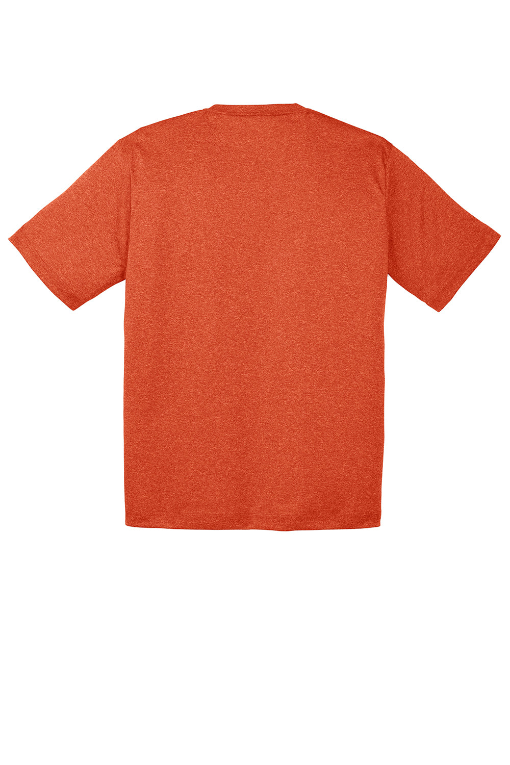 Sport-Tek ST360/TST360 Mens Contender Heather Moisture Wicking Short Sleeve Crewneck T-Shirt Heather Deep Orange Flat Back