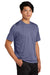 Sport-Tek ST360/TST360 Mens Contender Heather Moisture Wicking Short Sleeve Crewneck T-Shirt Heather True Navy Blue Model 3q