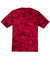 Sport-Tek ST370 Mens CamoHex Moisture Wicking Short Sleeve Crewneck T-Shirt Deep Red Flat Back