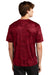 Sport-Tek ST370 Mens CamoHex Moisture Wicking Short Sleeve Crewneck T-Shirt Deep Red Model Back