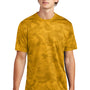 Sport-Tek Mens CamoHex Moisture Wicking Short Sleeve Crewneck T-Shirt - Gold