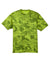 Sport-Tek ST370 Mens CamoHex Moisture Wicking Short Sleeve Crewneck T-Shirt Lime Shock Green Flat Front