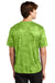 Sport-Tek ST370 Mens CamoHex Moisture Wicking Short Sleeve Crewneck T-Shirt Lime Shock Green Model Back