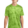 Sport-Tek Mens CamoHex Moisture Wicking Short Sleeve Crewneck T-Shirt - Lime Shock Green