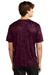 Sport-Tek ST370 Mens CamoHex Moisture Wicking Short Sleeve Crewneck T-Shirt Maroon Model Back