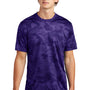 Sport-Tek Mens CamoHex Moisture Wicking Short Sleeve Crewneck T-Shirt - Purple