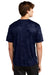 Sport-Tek ST370 Mens CamoHex Moisture Wicking Short Sleeve Crewneck T-Shirt True Navy Blue Model Back