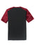 Sport-Tek ST371 Mens CamoHex Moisture Wicking Short Sleeve Crewneck T-Shirt Black/Deep Red Flat Back