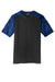 Sport-Tek ST371 Mens CamoHex Moisture Wicking Short Sleeve Crewneck T-Shirt Black/True Royal Blue Flat Front