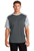 Sport-Tek ST371 Mens CamoHex Moisture Wicking Short Sleeve Crewneck T-Shirt Iron Grey/White Model Front