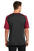 Sport-Tek ST371 Mens CamoHex Moisture Wicking Short Sleeve Crewneck T-Shirt Black/Deep Red Model Back