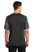 Sport-Tek ST371 Mens CamoHex Moisture Wicking Short Sleeve Crewneck T-Shirt Black/Iron Grey Model Back