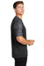 Sport-Tek ST371 Mens CamoHex Moisture Wicking Short Sleeve Crewneck T-Shirt Black/Iron Grey Model Side