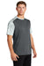 Sport-Tek ST371 Mens CamoHex Moisture Wicking Short Sleeve Crewneck T-Shirt Iron Grey/White Model 3q